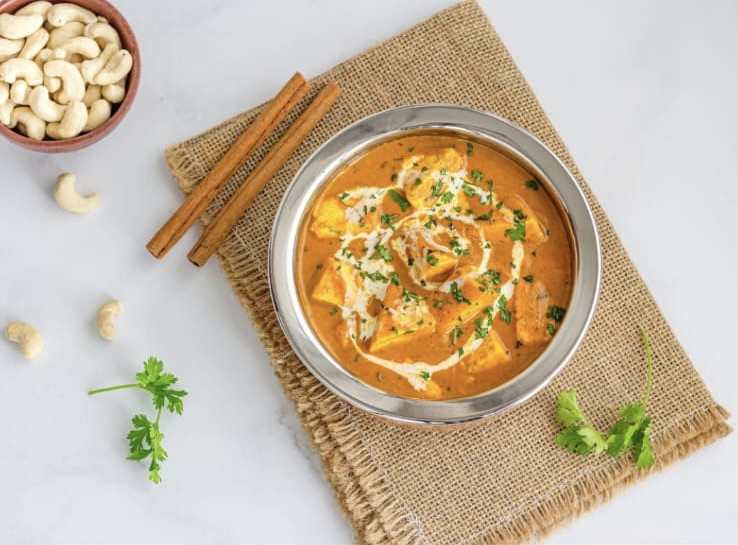 Shahi paneer curry with cashews